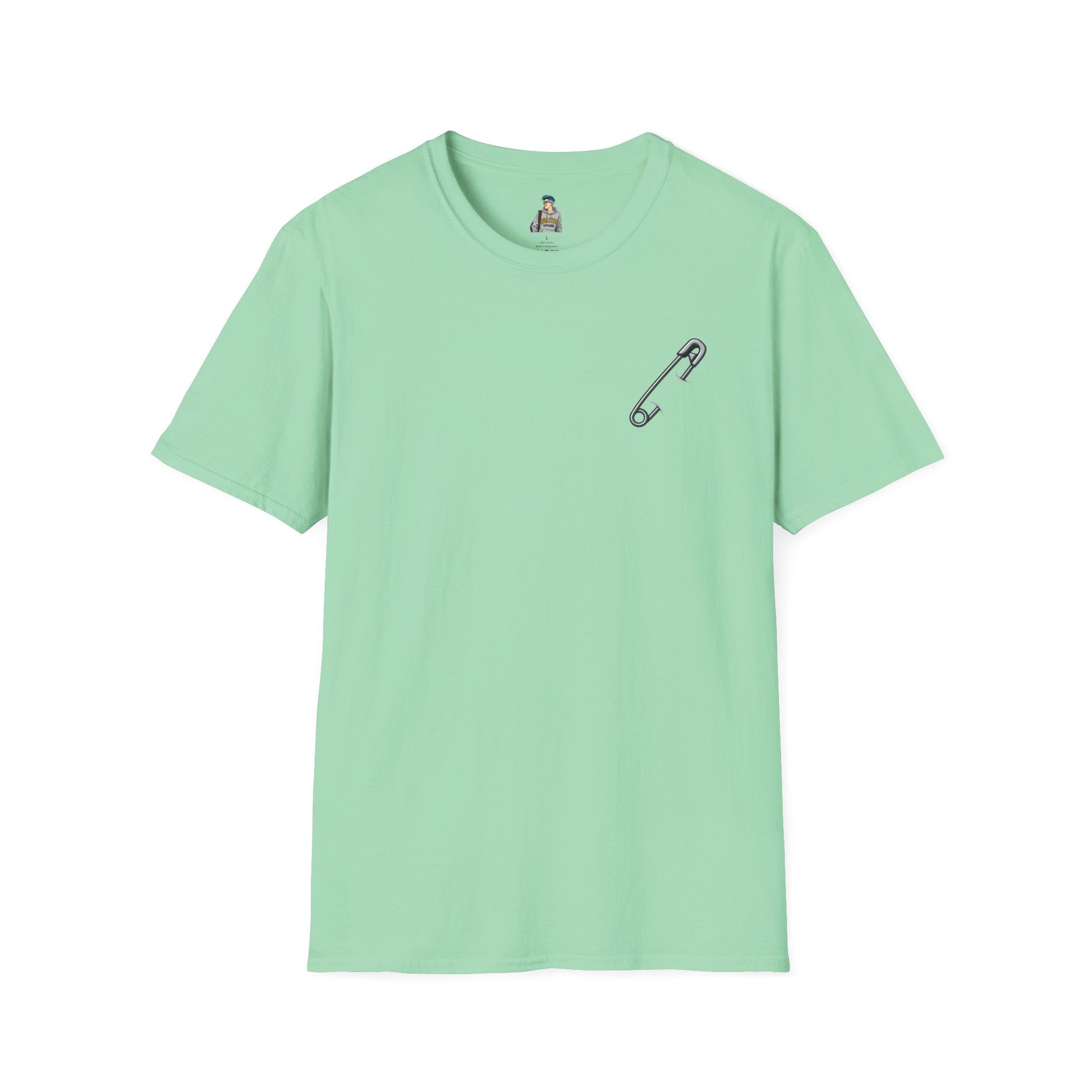 Live and Let Live Safety Pin Unisex Softstyle T-Shirt - Casual LGBTQ+ Pride Tee