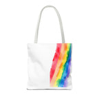Rainbow Watercolor on Canvas Design - Tote Bag