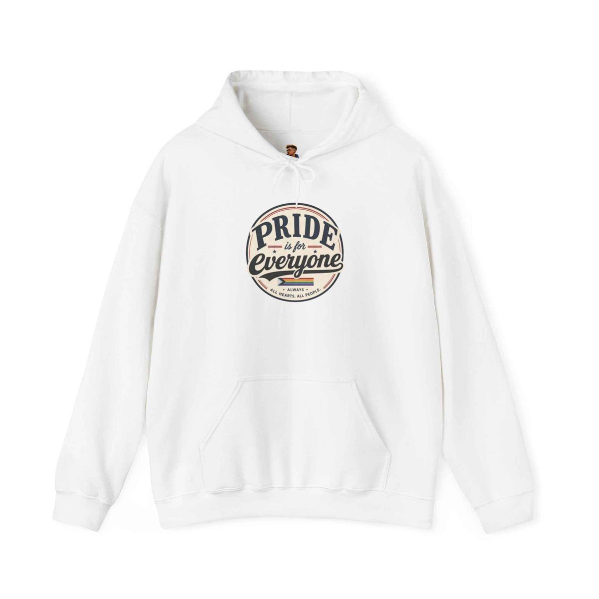 Pride Is For Everyone Pullover Hoodie — Vintage Graphic Inclusivity Sweatshirt