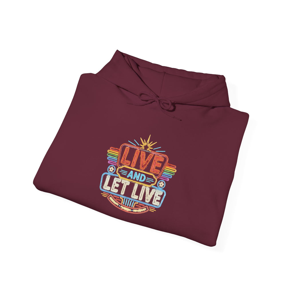 Live And Let Live Hoodie — Retro Peace Graphic Pullover
