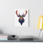 Colorful Elk Art Print - Modern Geometric Canvas Wall Decor
