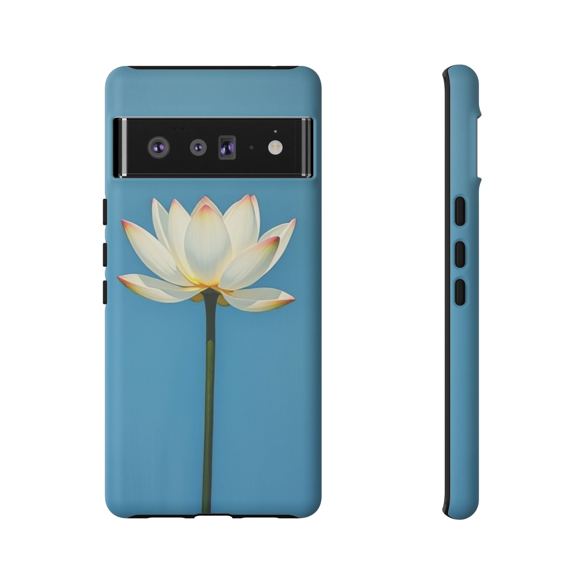 Open White Peace Lily Design Tough Case For Android & iPhone