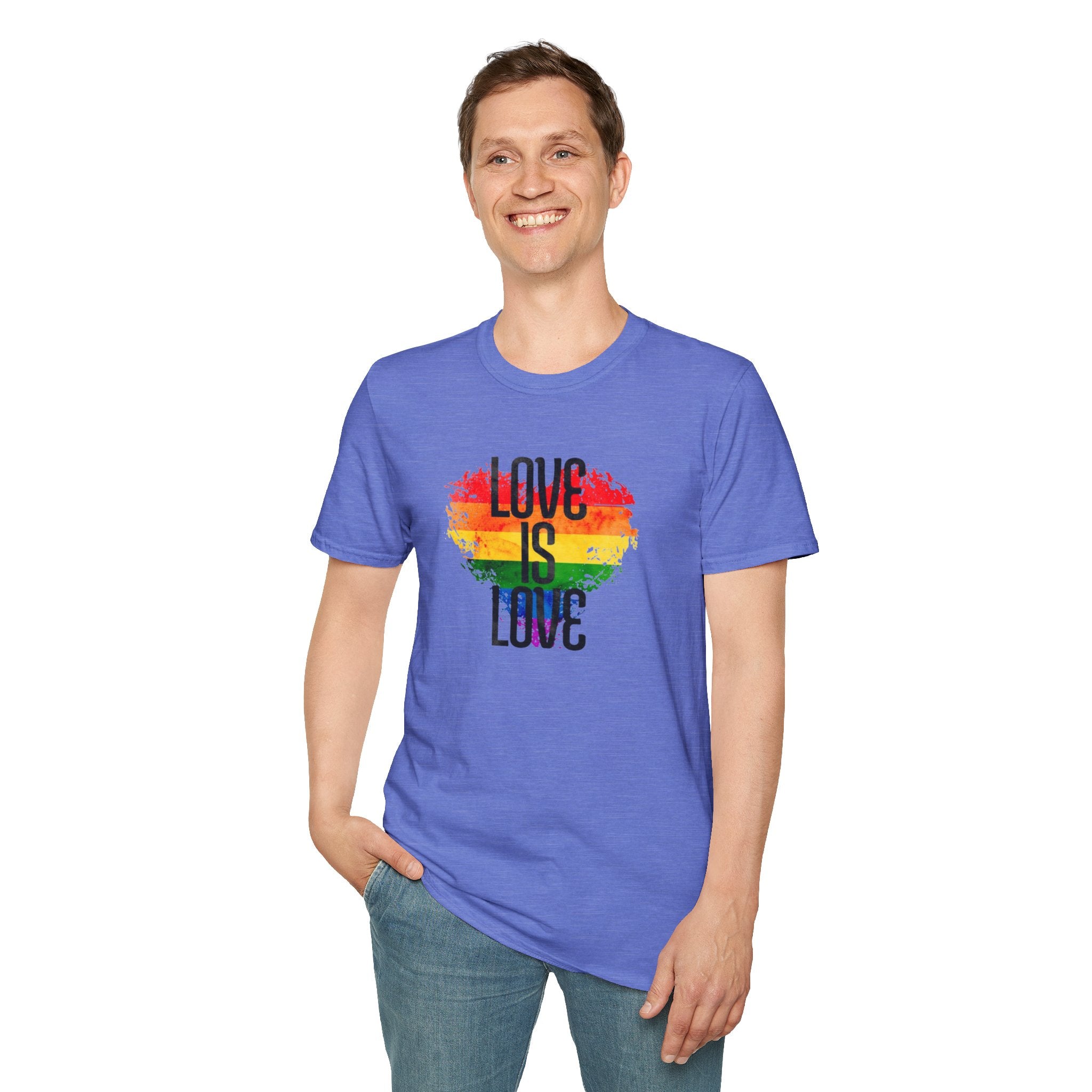 Pride Love Is Love Unisex Softstyle T-Shirt - EqualiTees.Me