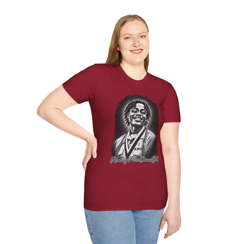 Smiling Portrait Front - In Memory of Pierre Damas Bel T-Shirt