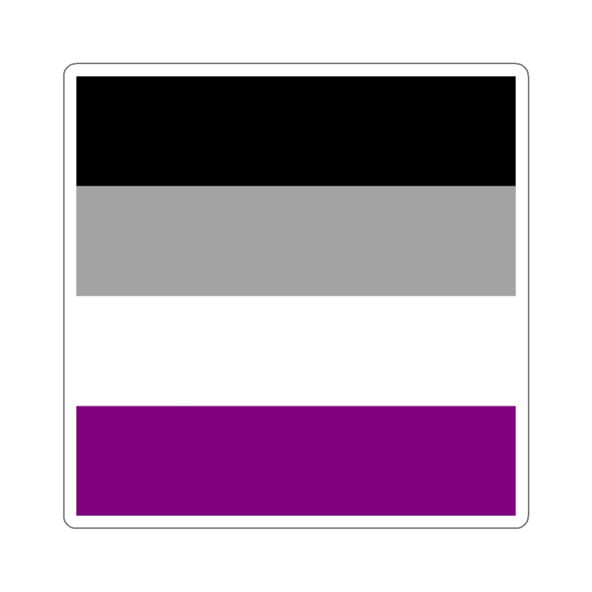 Die-Cut Stickers - Asexual Pride Flag