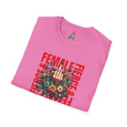 Fierce Female Unisex T-Shirt - Softstyle Floral Graphic Tee
