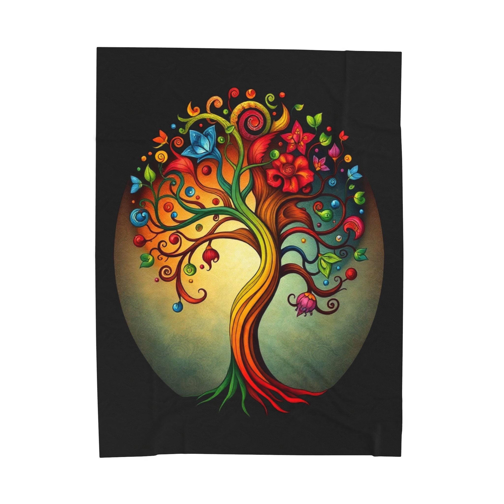 Diversity Tree Velveteen Plush Blanket – For Comfort and Warmth