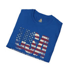 Patriotic Unisex Softstyle T-Shirt - "USA" & History Quote Design