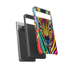 Android OR iPhone Compatible Cases - Rainbow Zebra Design - Unique Tough Cases