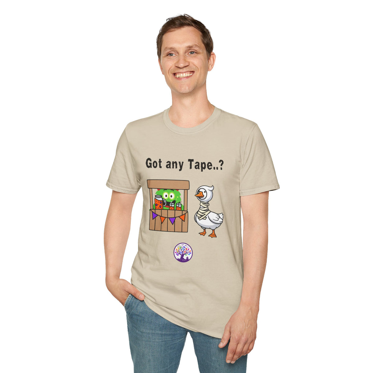 Got any Tape..? Funny Goose & Frog Market T-Shirt — Cute Animal Humor Tee