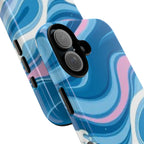 Blue & Pink Swirl Tough Case for iPhone