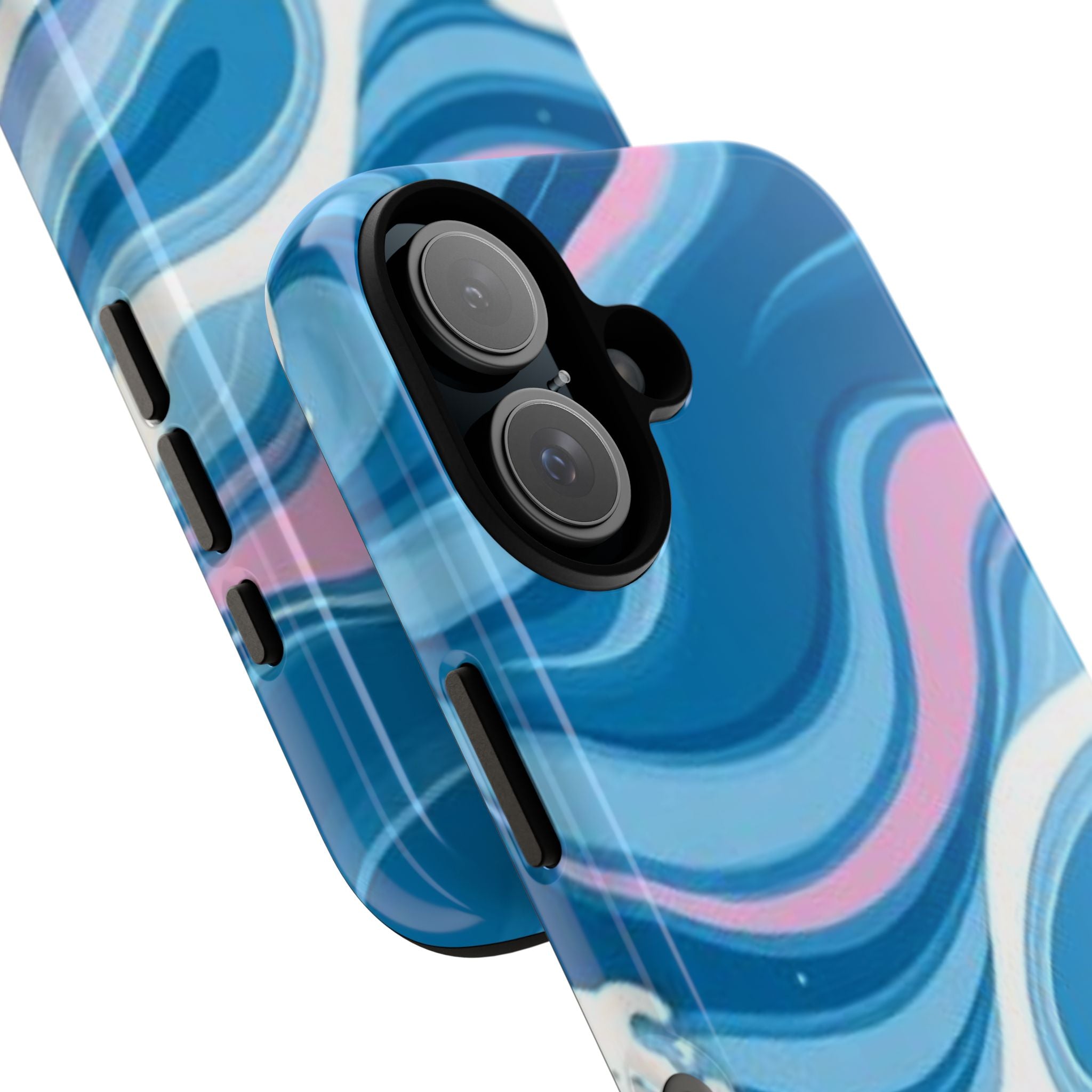 Blue & Pink Swirl Tough Case for iPhone