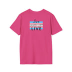 Live and Let Live Safety Pin Unisex Softstyle T-Shirt - Casual LGBTQ+ Pride Tee