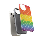 Rainbow Polka Dot Tough Phone Case for iPhone