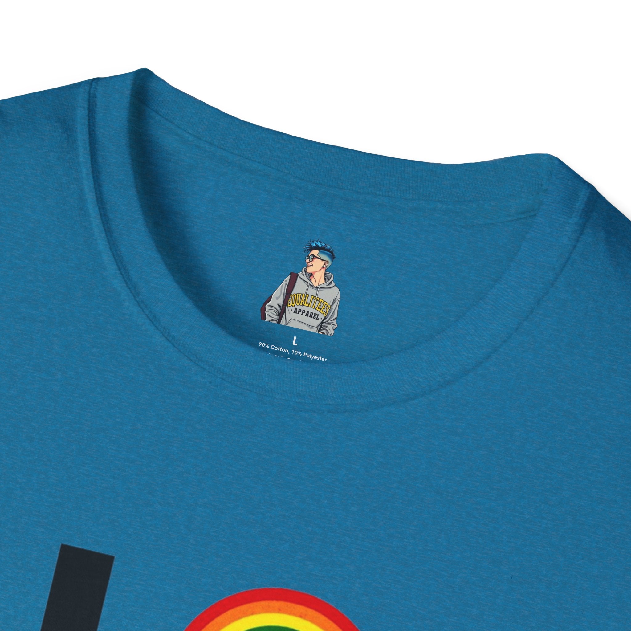 Vibrant LOVE Design for Pride Unisex Softstyle T-Shirt