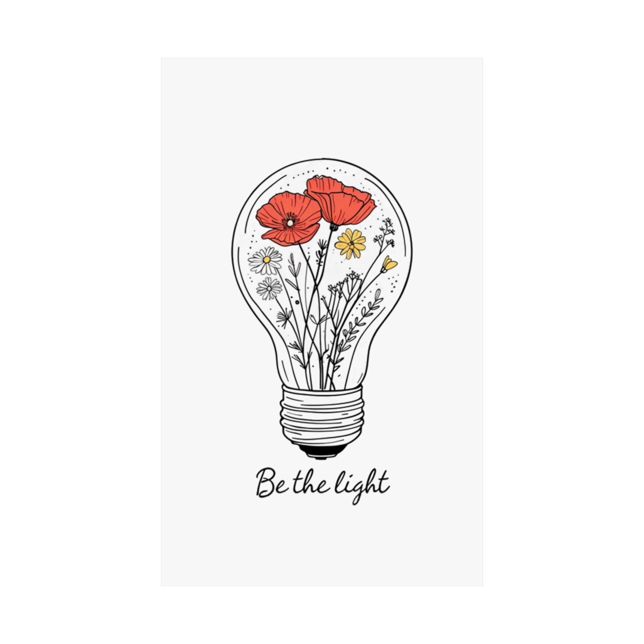 Inspirational Matte Vertical Poster - 'Be the Light'