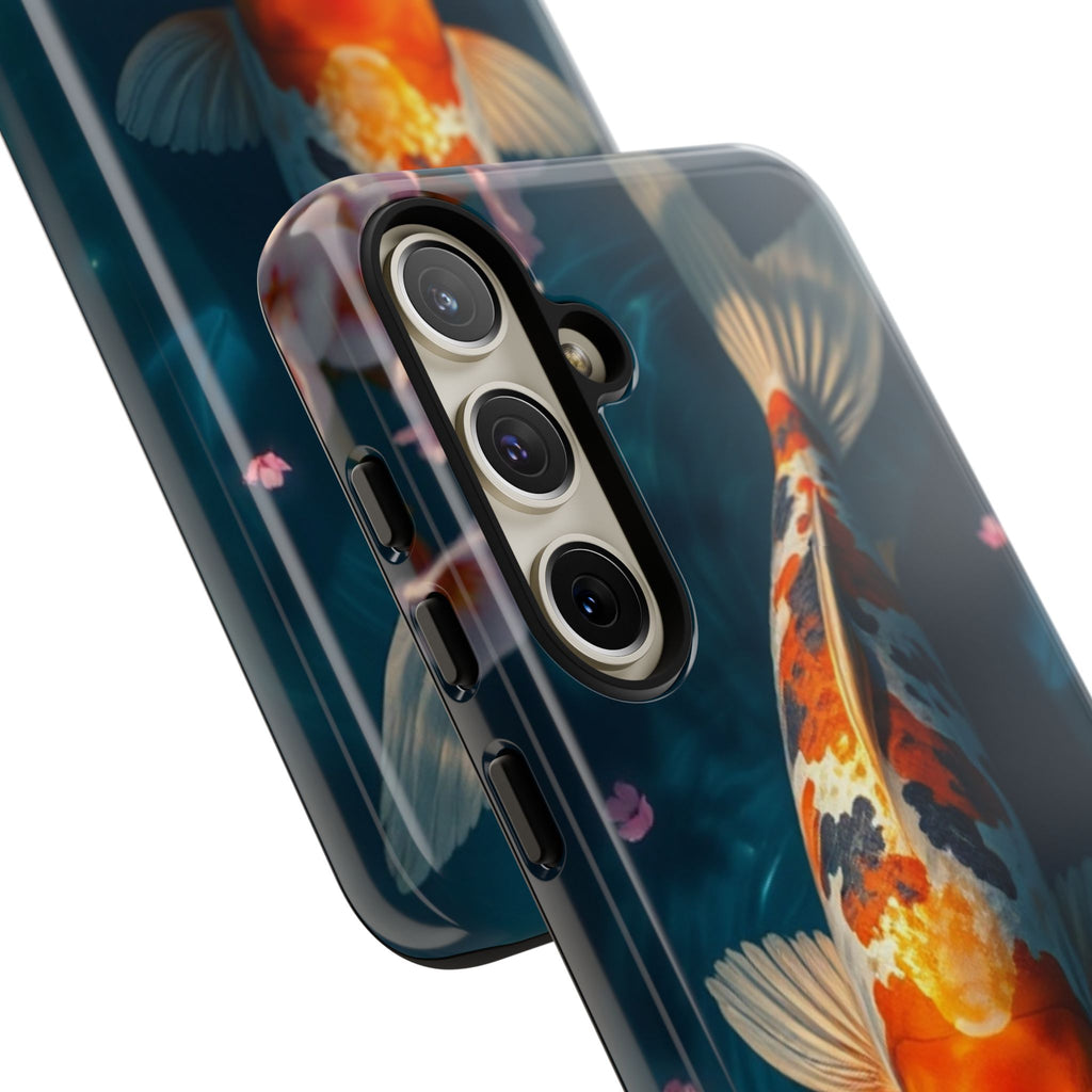 Peaceful Koi Cherry Blossom Tough Cases For Android & iPhone