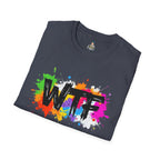 WTF Color Splash T-Shirt — Bold Rainbow Graphic Tee