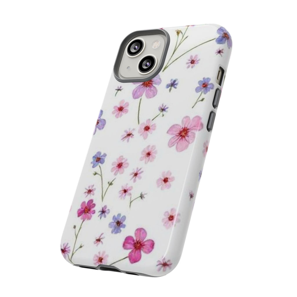Floral Pink Wildflower Tough Phone Case for iPhone