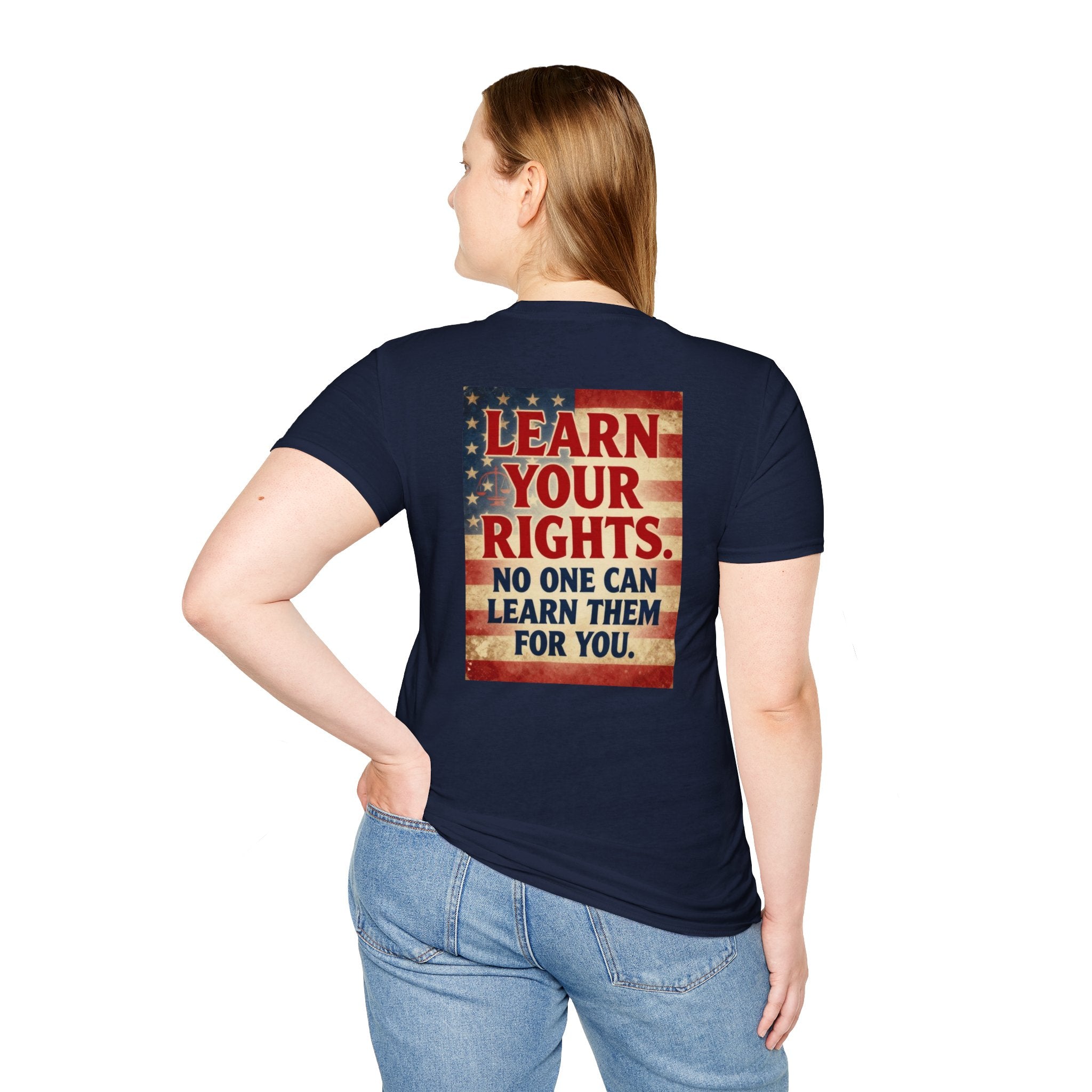 Learn Your Rights T-Shirt — Patriotic American Flag Graphic Tee