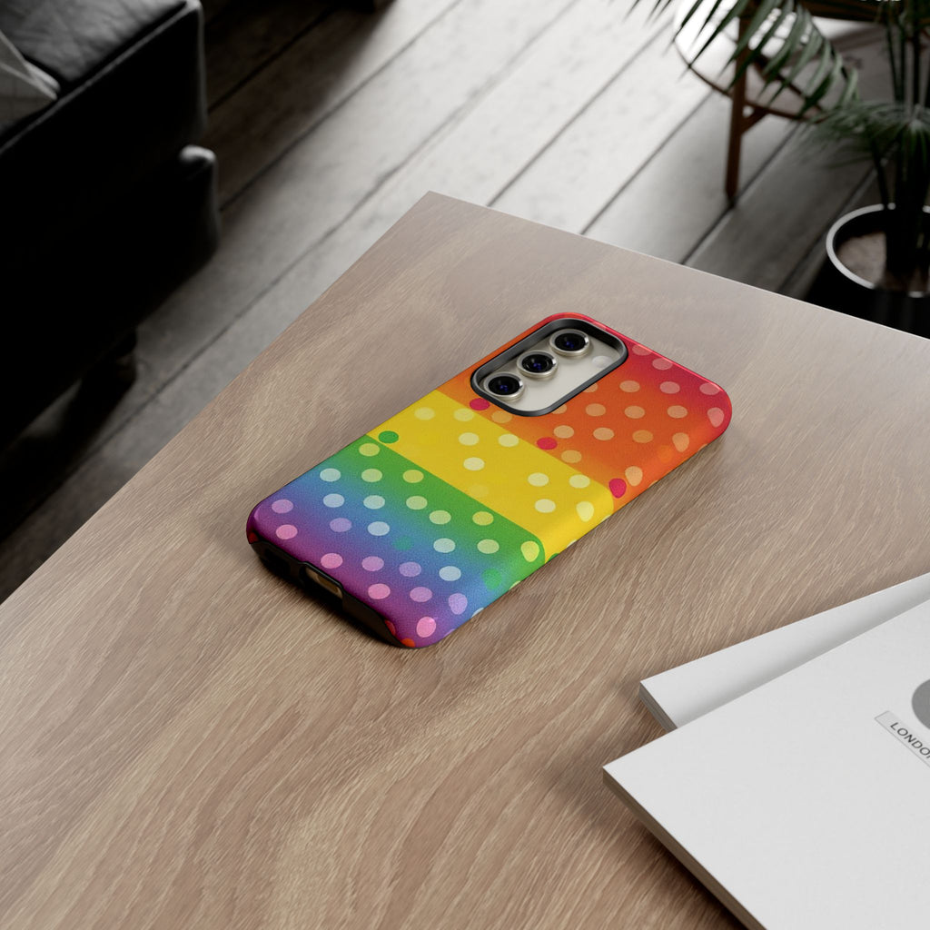 Rainbow Polka-Dot Tough Case for Android