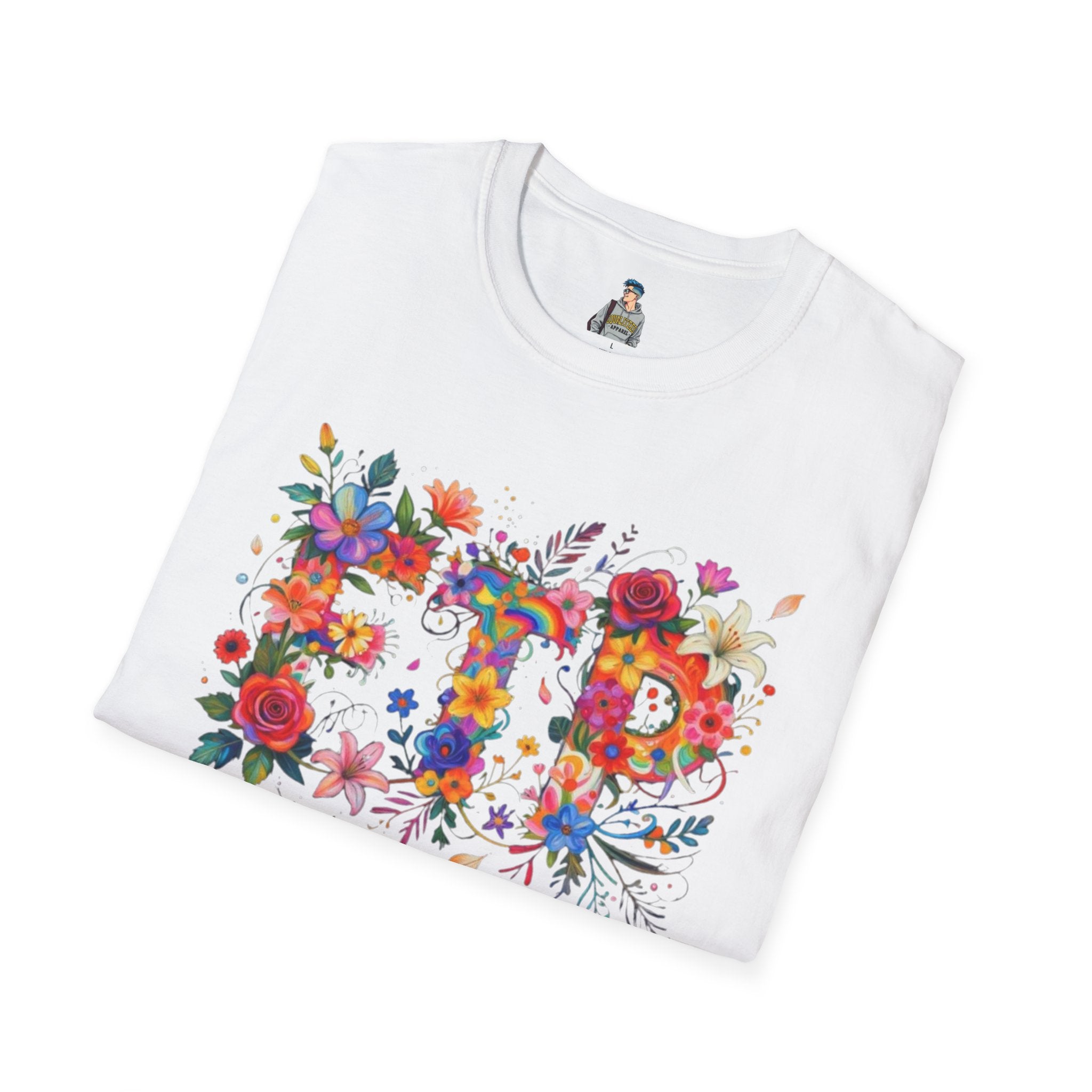 Floral 'FTP' Graphic T-Shirt