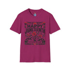 Juneteenth T-Shirt — "Happy Juneteenth" Floral Freedom Tee