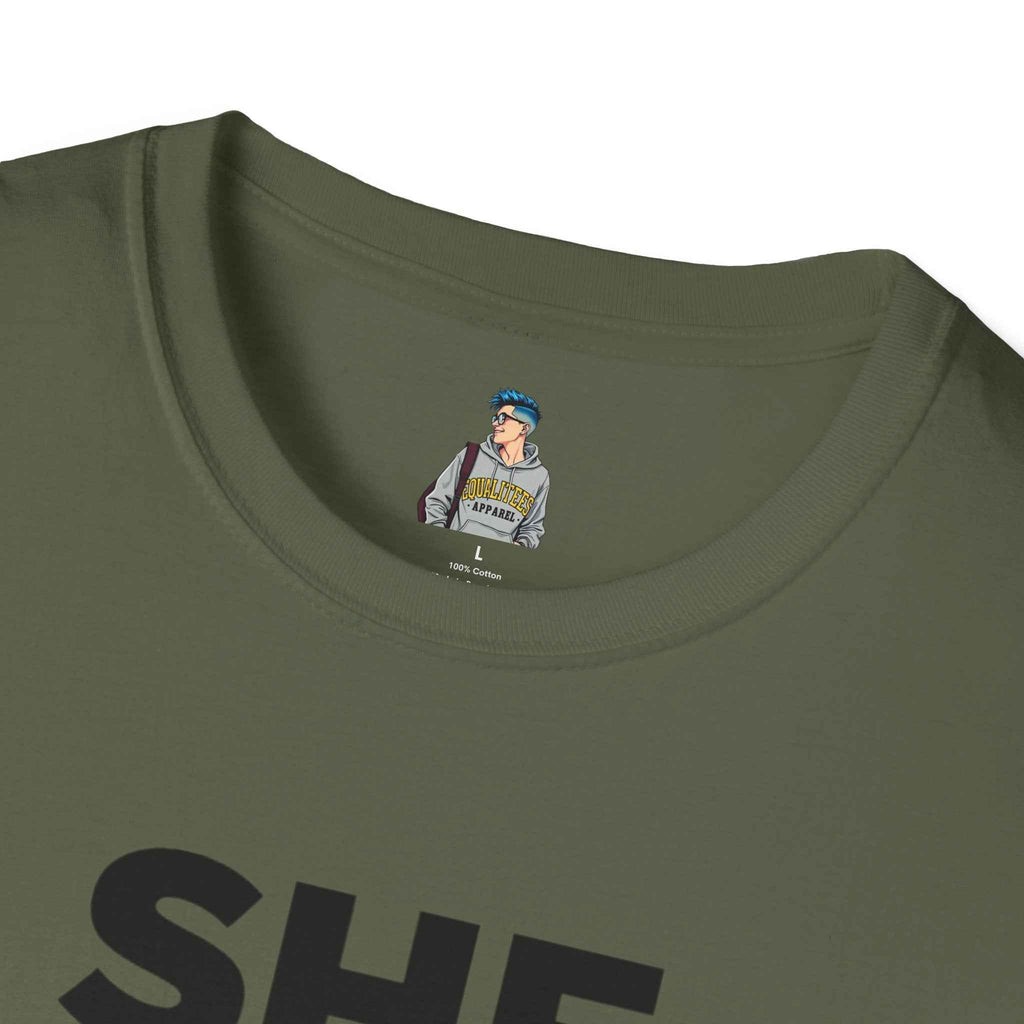T-Shirt — "She Said Stop, You Will Stop." Bold Statement Tee for Consent Awareness