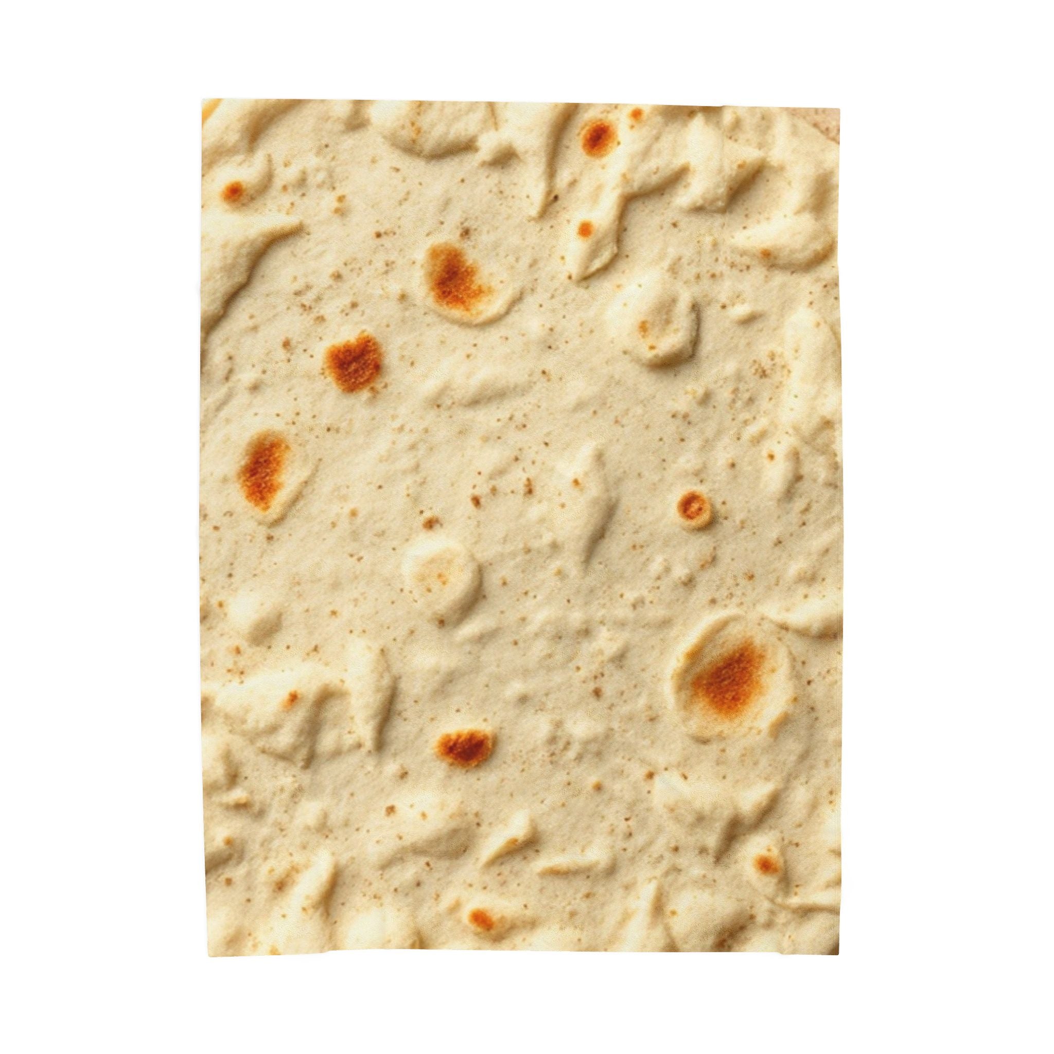Flour Tortilla Burrito Print Velveteen Plush Blanket – For Comfort and Warmth