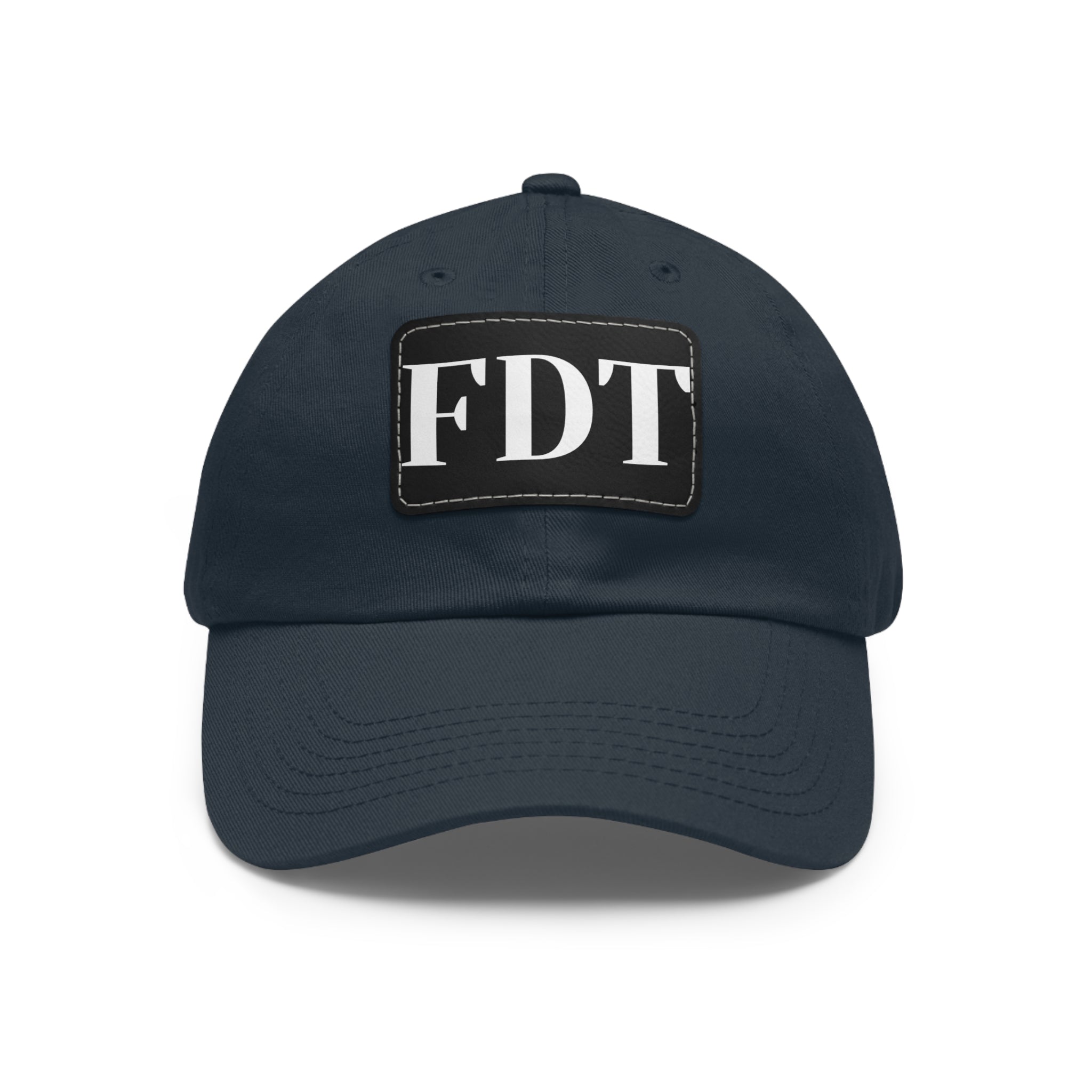Stylish Dad Hat with FDT Leather Patch - Casual Sun Protection for Dads