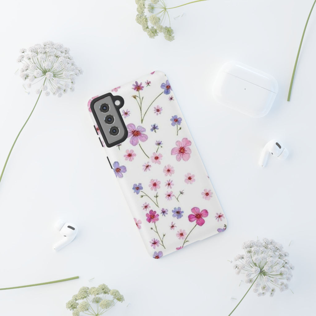 Pink Wildflower Tough Case for Android