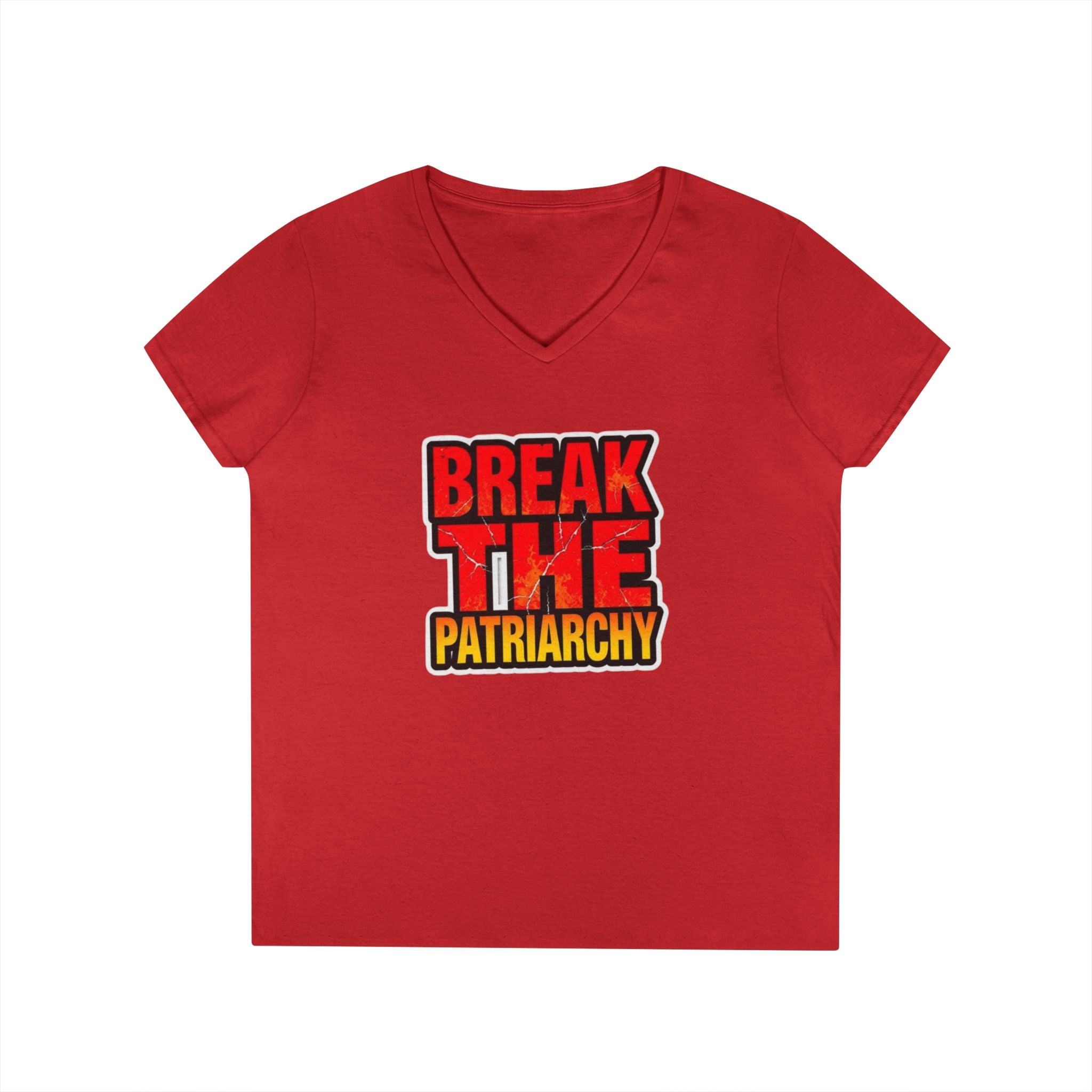 Women's Empowerment V-Neck T-Shirt - Break The Patriarchy