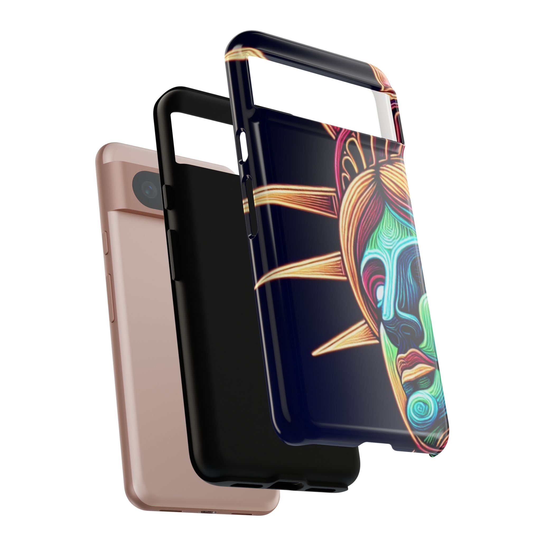 Statue of Liberty Neon Glowing Art Tough Case for Android & iPhone