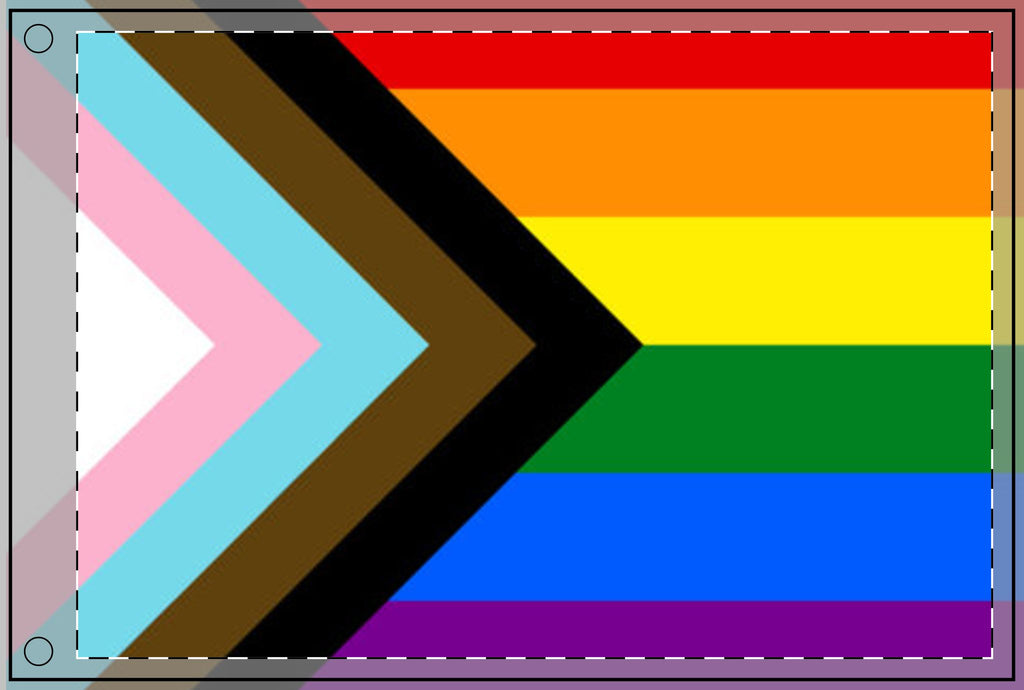 Inclusive Rainbow Pride Double Sided Flag - Celebrate Inclusivity and Diversity