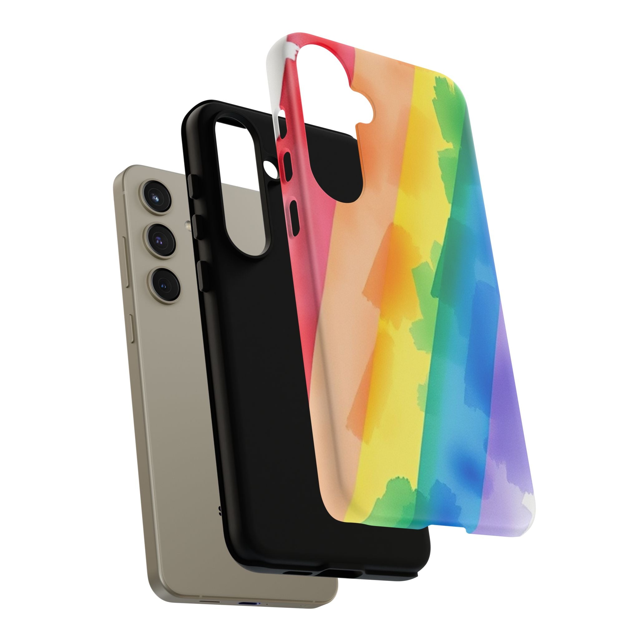 Rainbow Watercolor Art Tough Cases For Android & iPhone