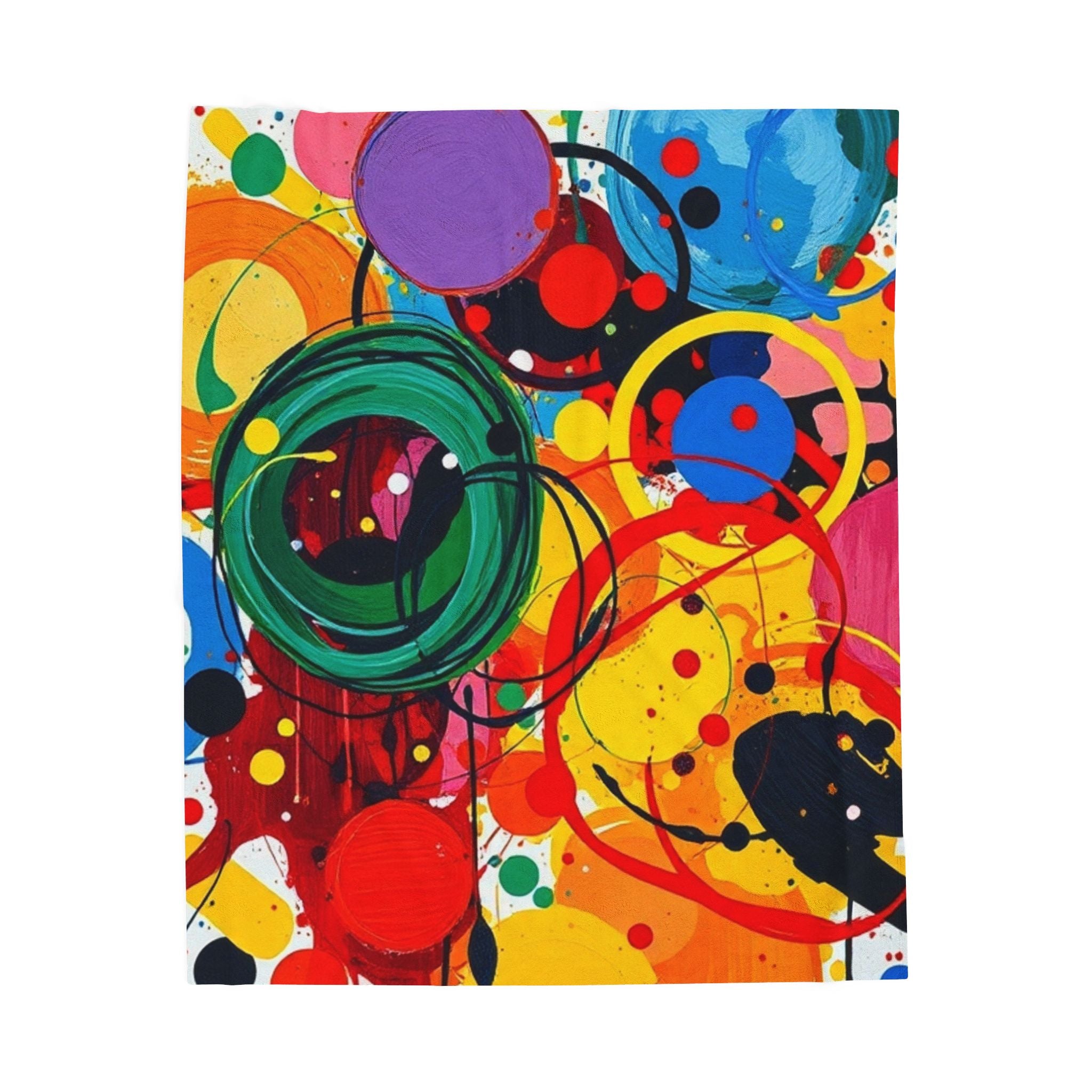 Vibrant Color Swirls Velveteen Plush Blanket – for Comfort and Warmth