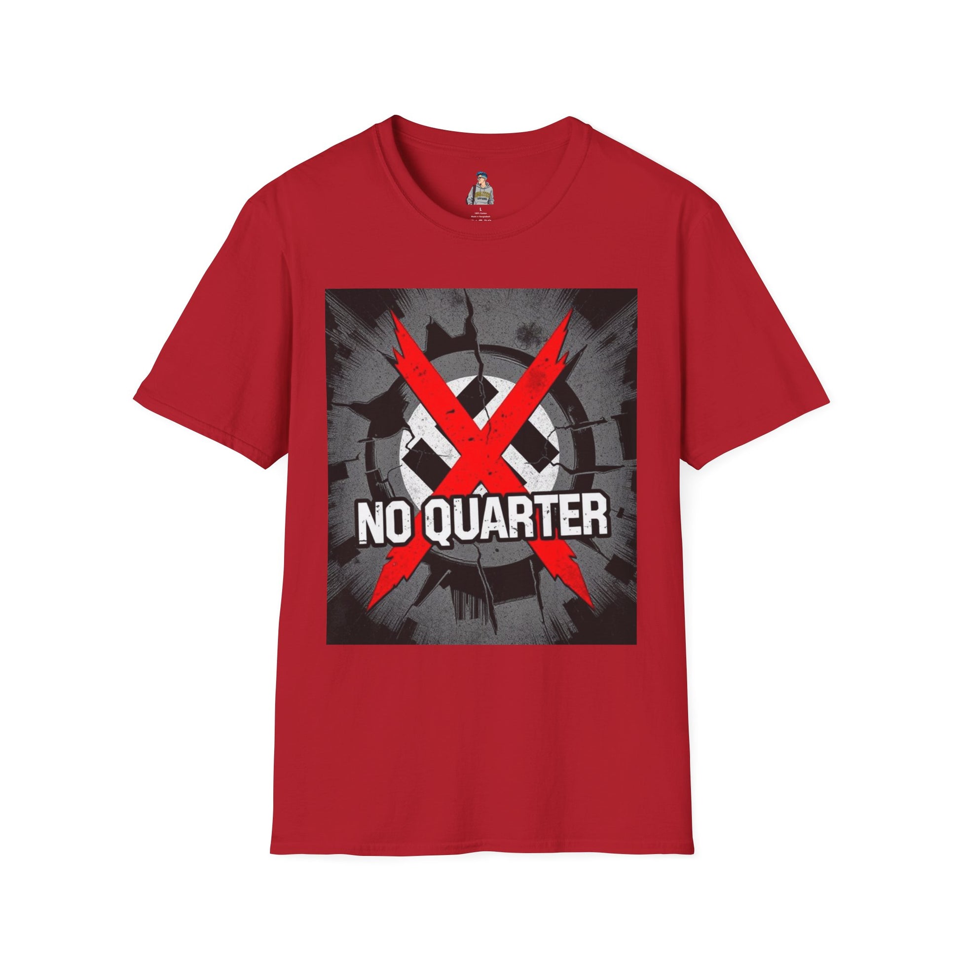 Unisex Softstyle T-Shirt - No Quarter for Fascists Graphic Tee