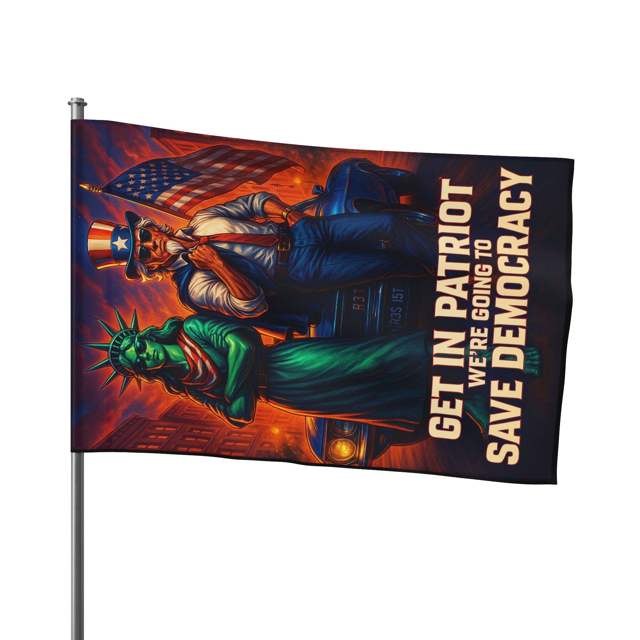 Get In Patriot - Protest Flag