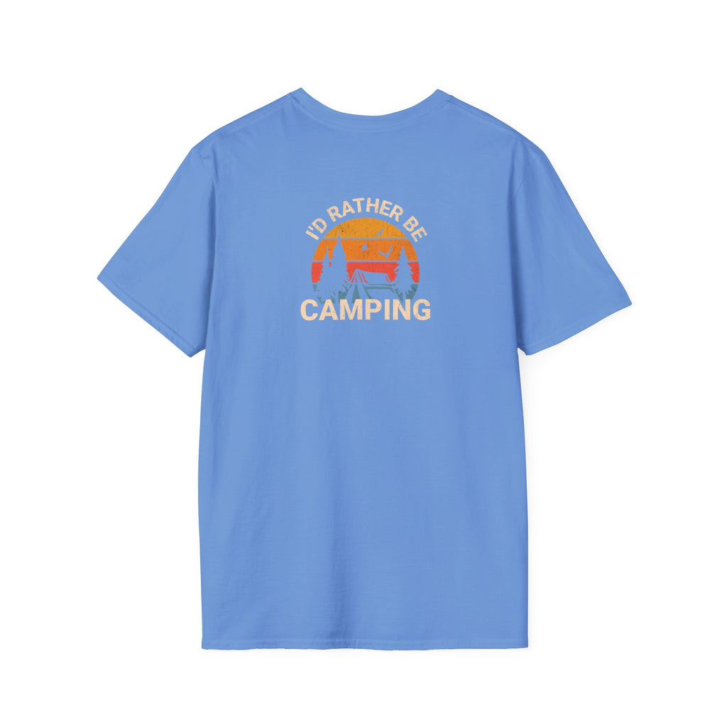 Unisex Softstyle T-Shirt - 'I'd Rather Be Camping' Adventure Tee
