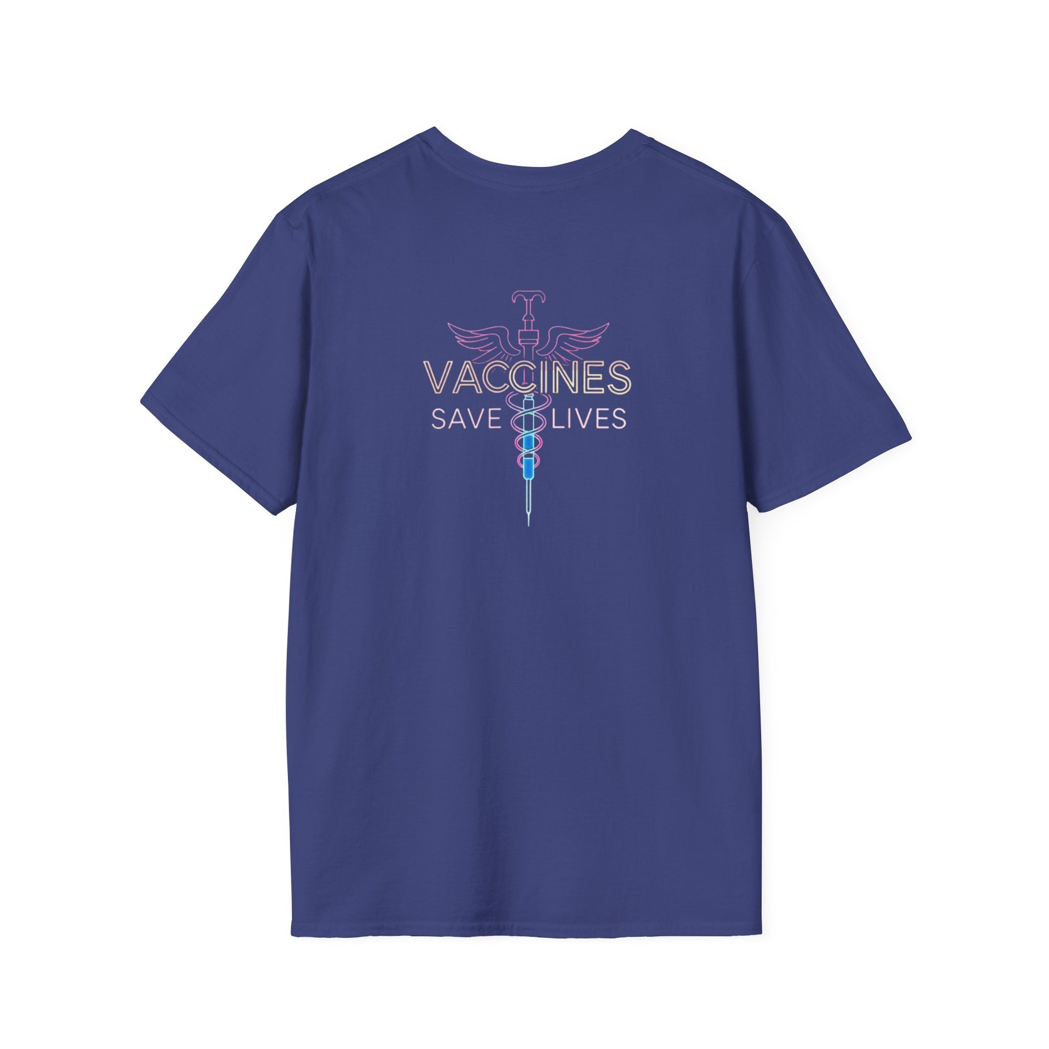 Unisex Softstyle T-Shirt - "Get Poked - Vaccines Save Lives" Statement Tee