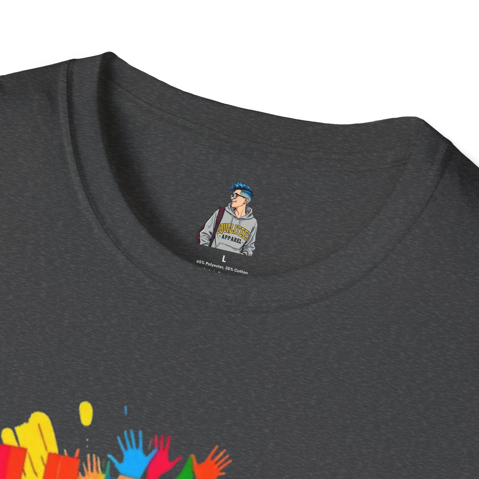Unisex Softstyle T-Shirt - Hate Has No Place Colorful Graphic Tee