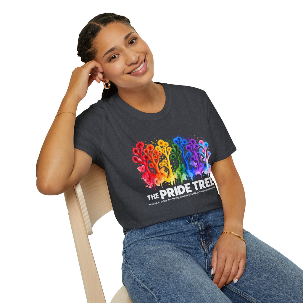 Pride Tree Las Vegas White Text T-shirt