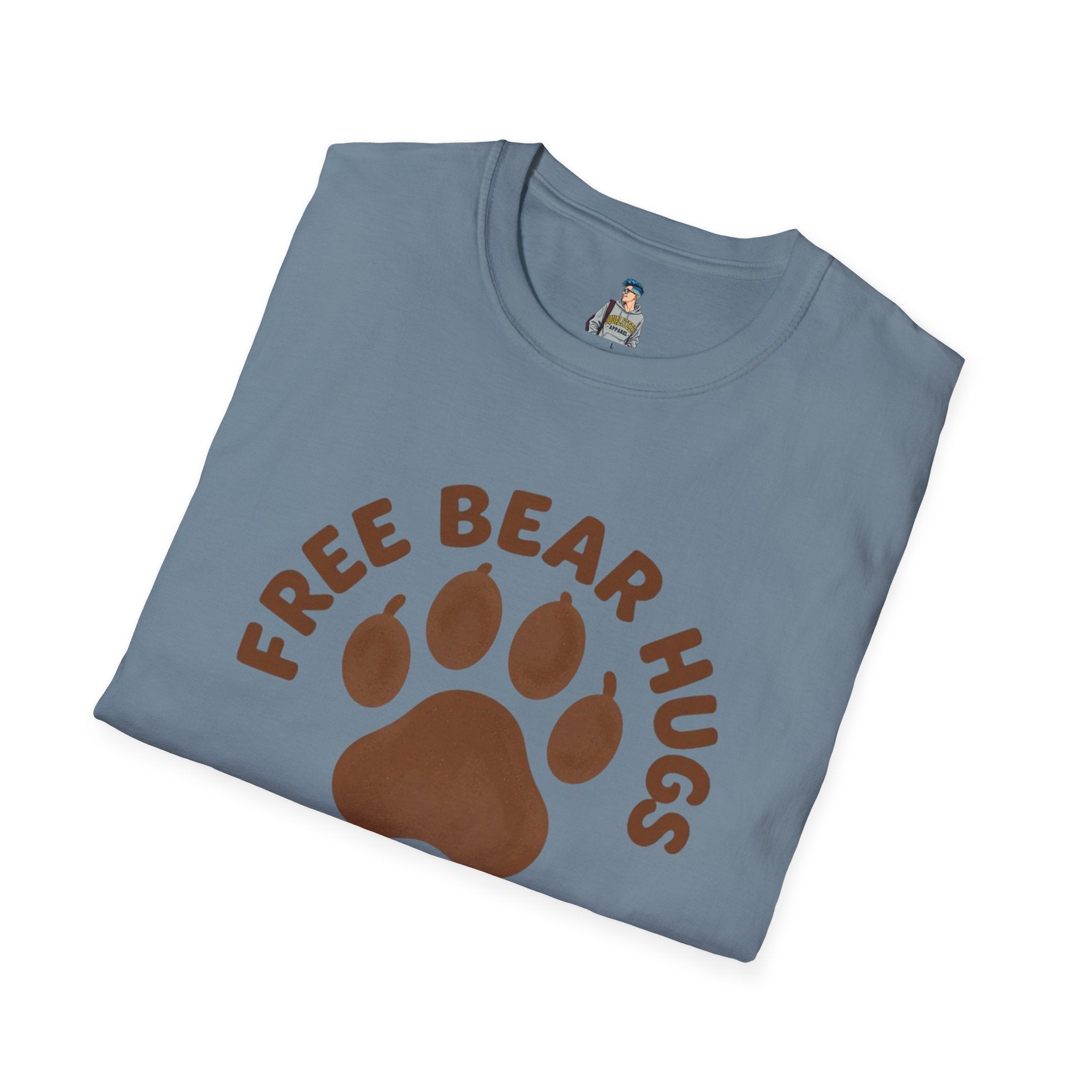 Free Bear Hugs T-Shirt — Cute Paw Print Wildlife Tee