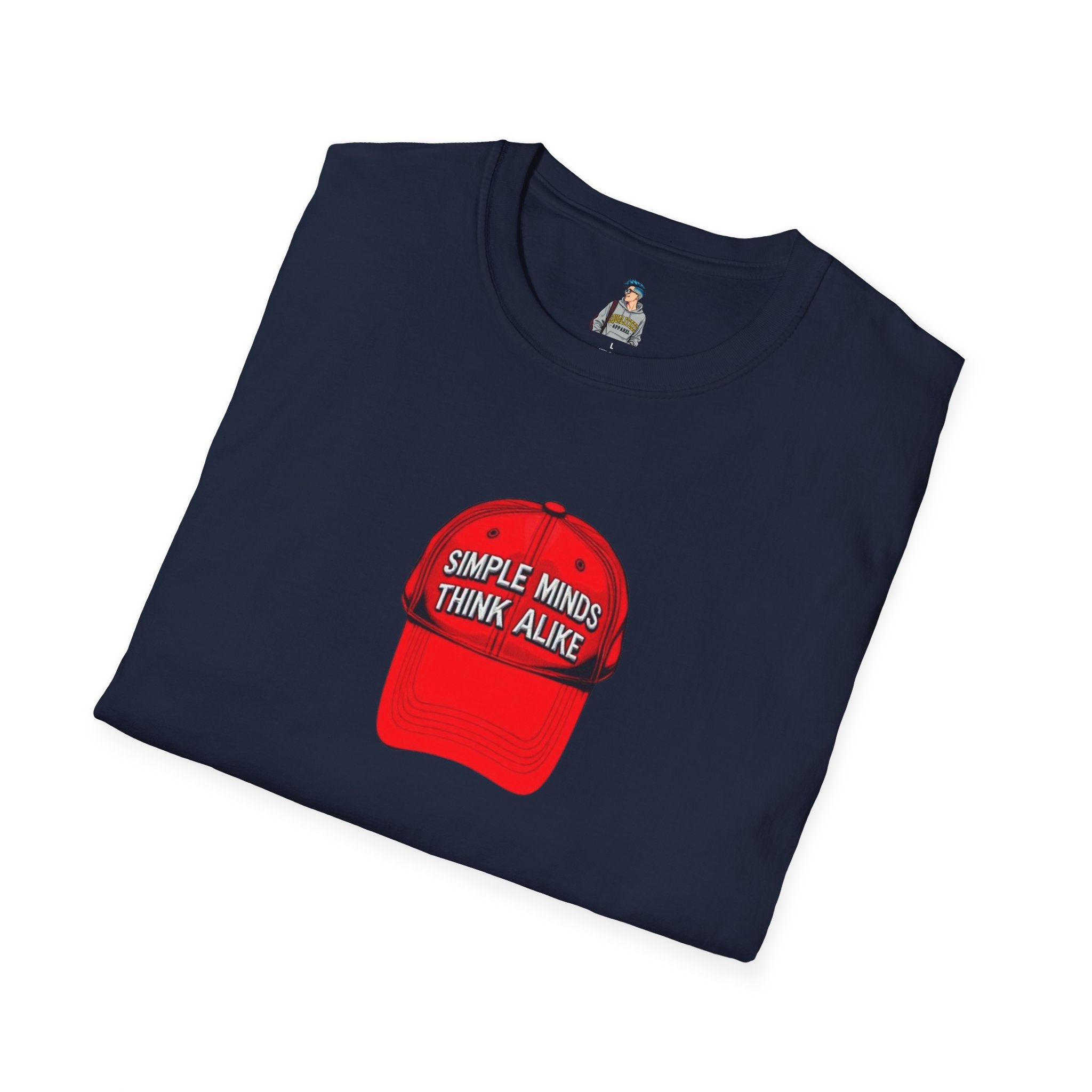 Unisex Softstyle T-Shirt - 'Simple Minds Think Alike' & 'Make America Think Again' Graphic Tee
