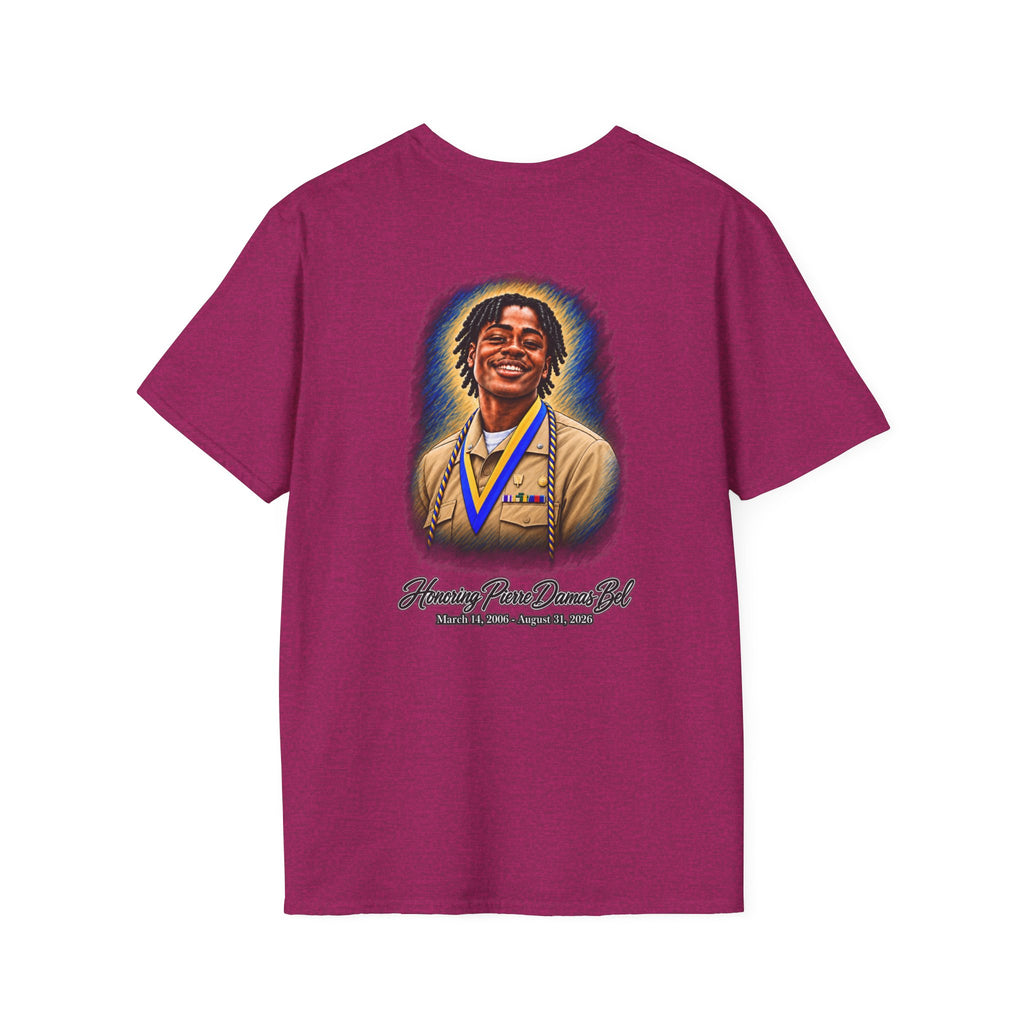 Portrait Front and Back - In Memory of Pierre Damas Bel T-Shirt