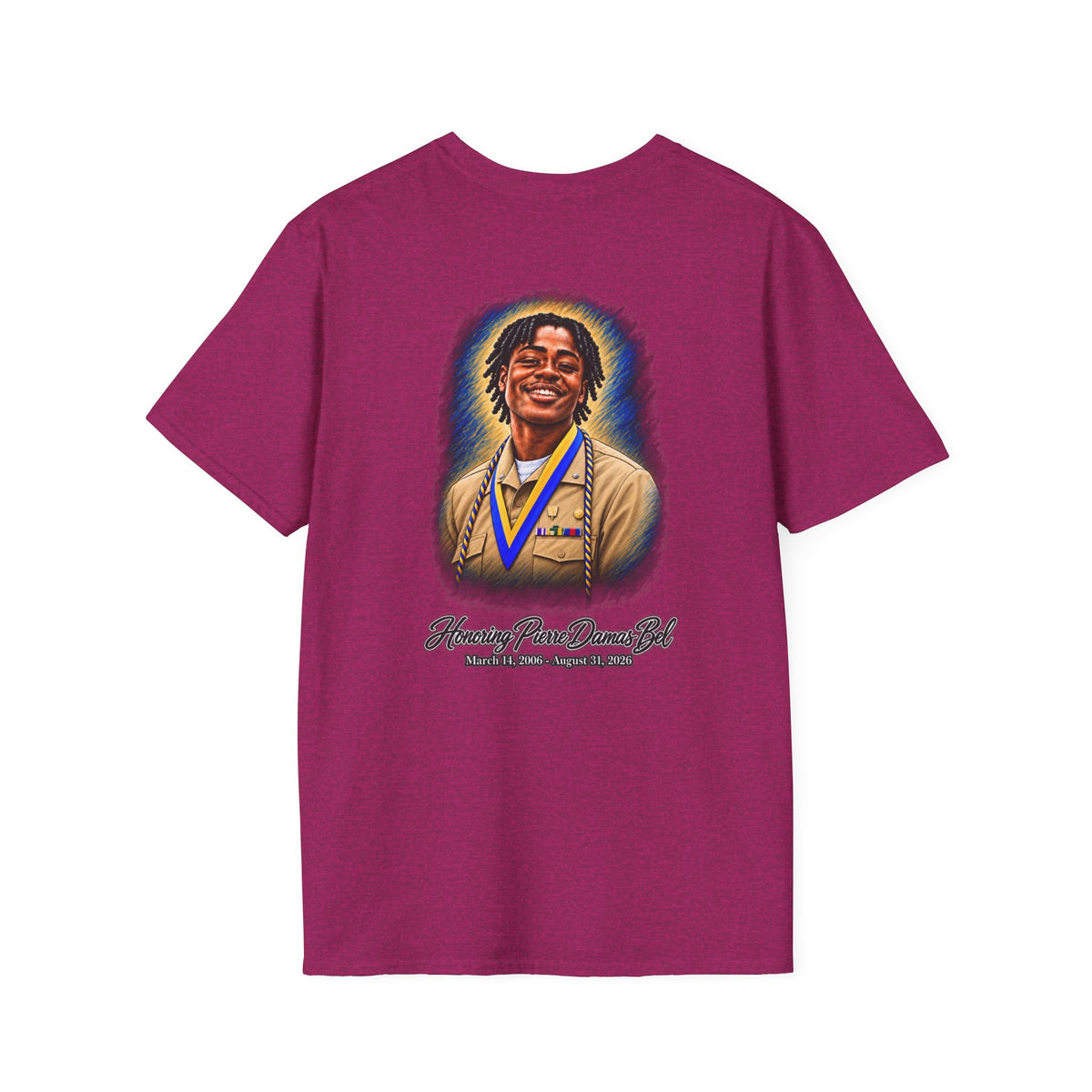Portrait Front and Back - In Memory of Pierre Damas Bel T-Shirt