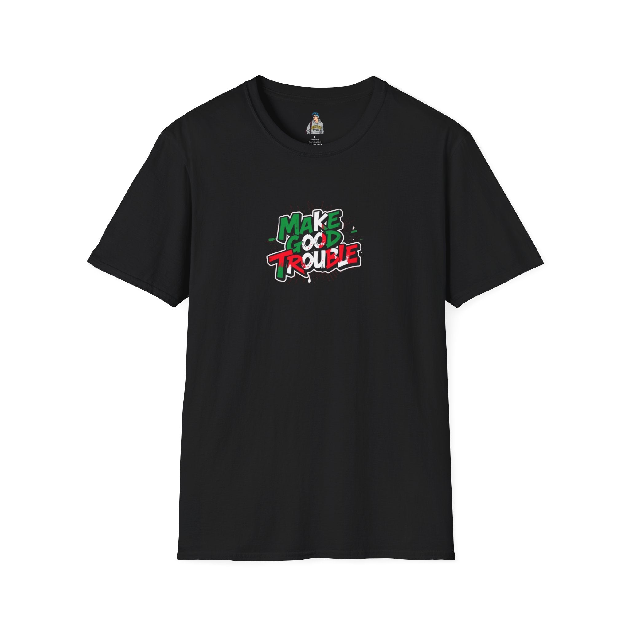 Make Good Trouble Unisex Softstyle T-Shirt | Fun Graphic Tee for Activists & Trendsetters