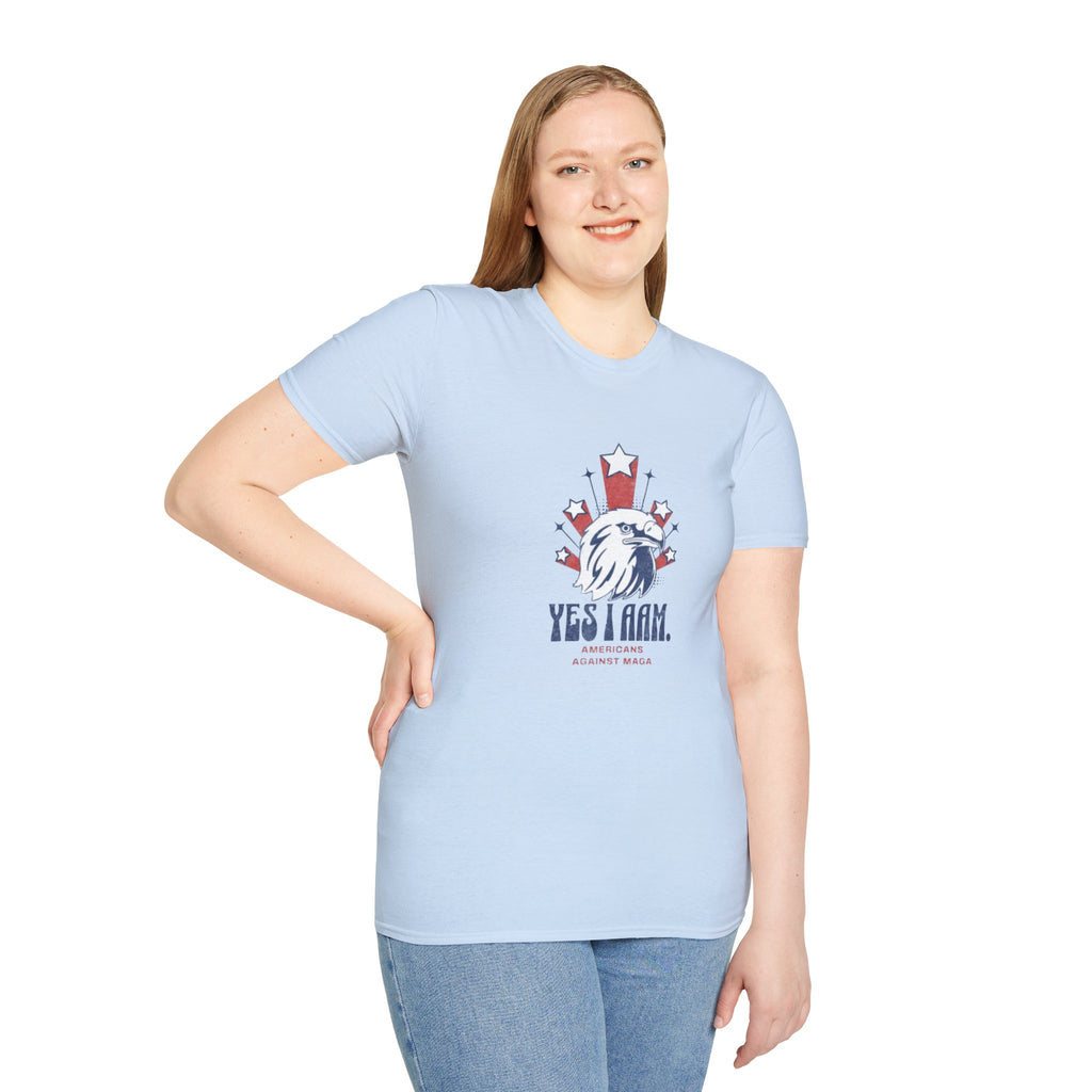 Americans Against MAGA Red Patriots Unisex Softstyle T-Shirt