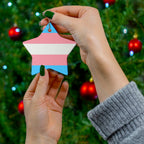 Transgender Pride Ceramic Ornament - 4 shapes
