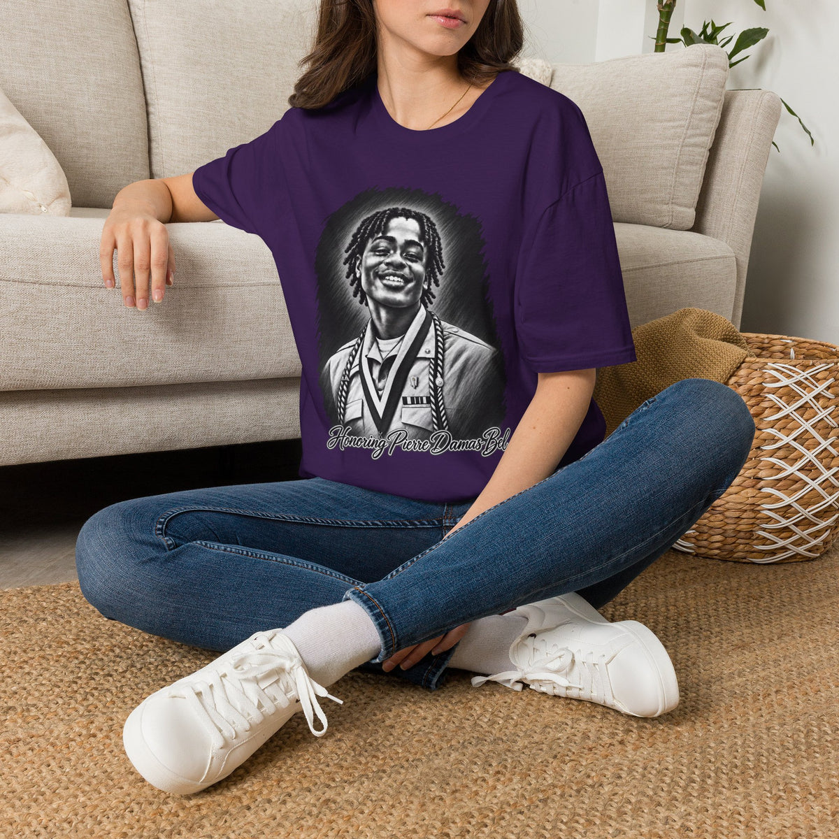 Smiling Portrait Front - In Memory of Pierre Damas Bel T-Shirt